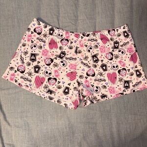 Disney Pink and Black Nightmare Before Christmas Shorts